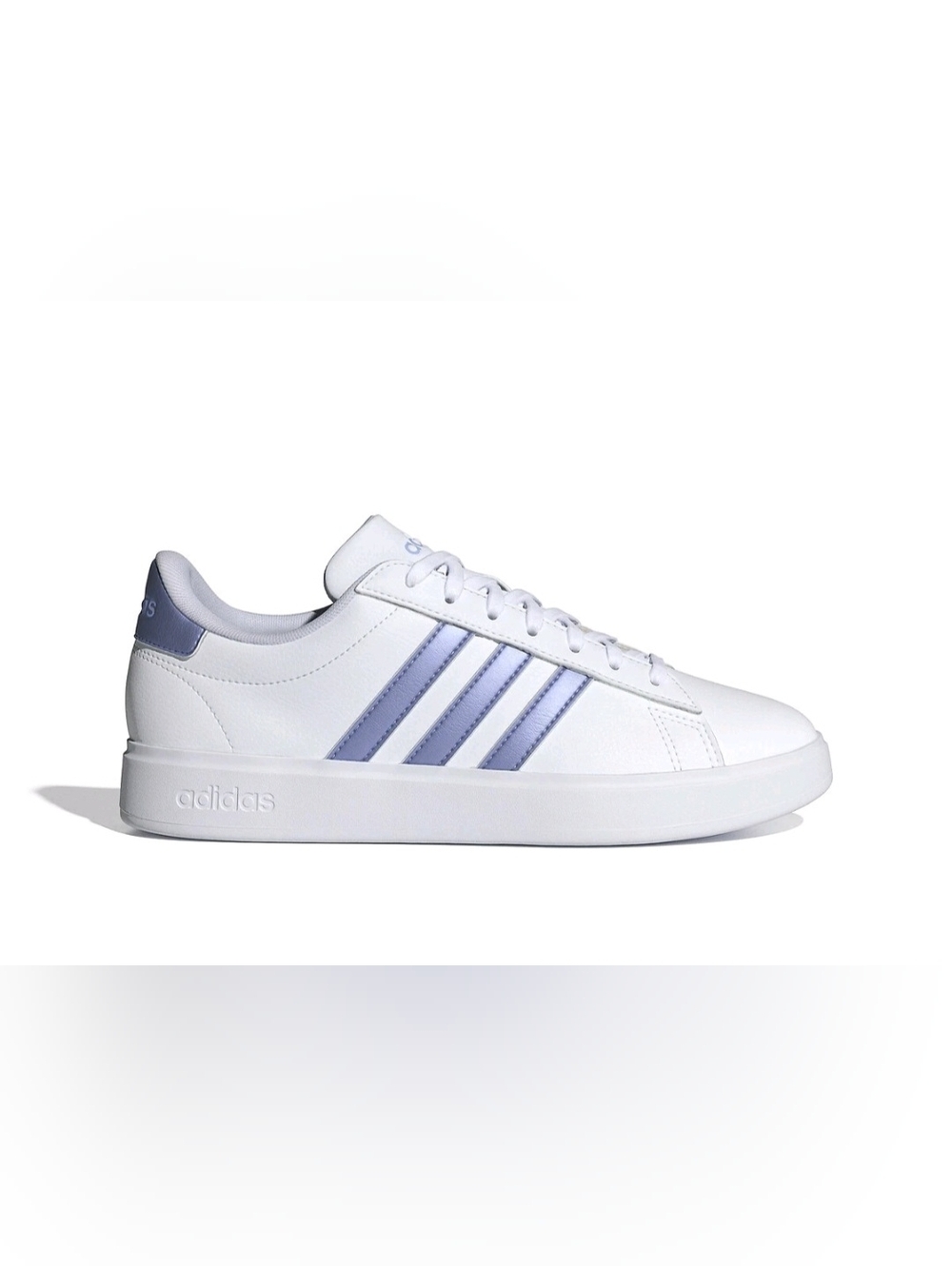 Womens Adidas Grand Court 2.0 Sz 7  White Purple Blue Spark Metallic Shoes NEW